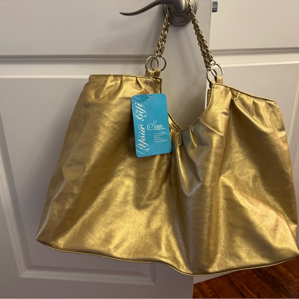Paris Hilton Bronze Metallic Tote